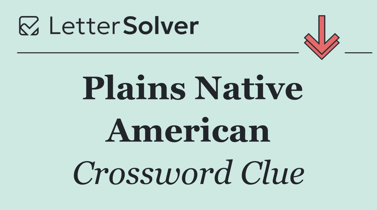 Plains Native American