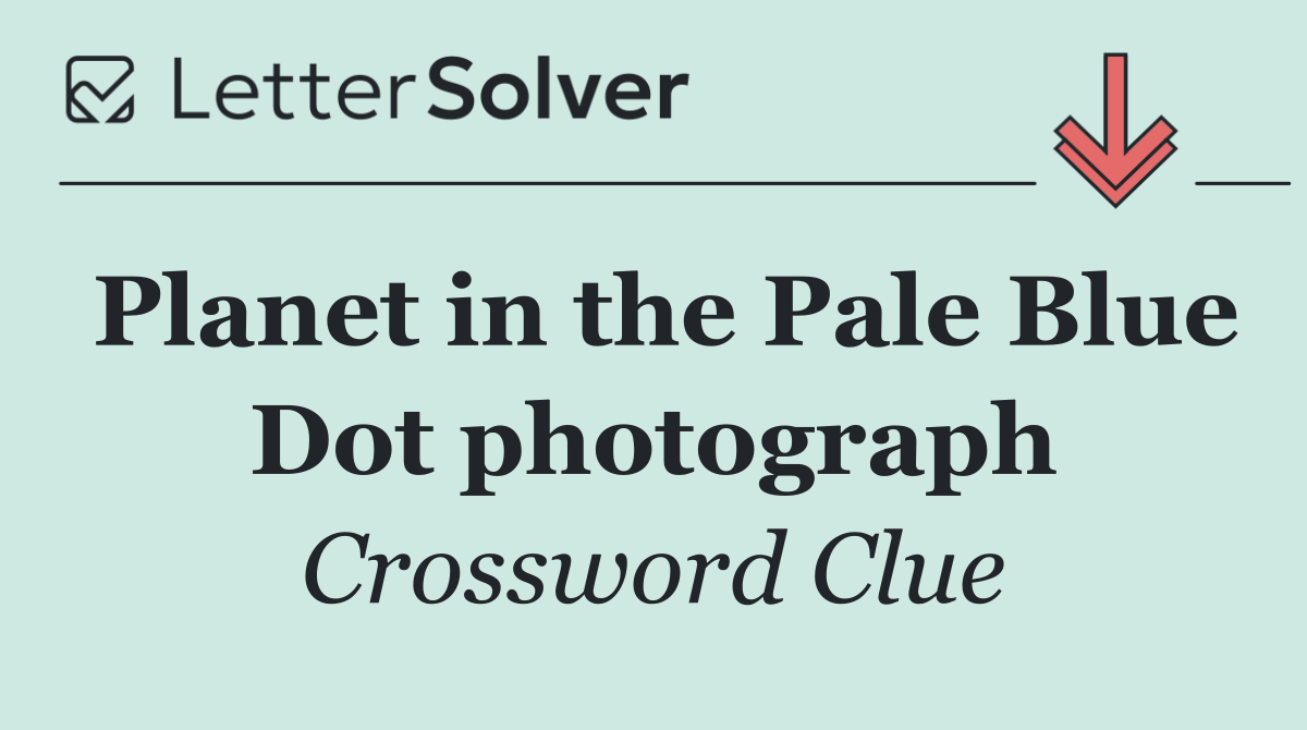 Planet in the Pale Blue Dot photograph