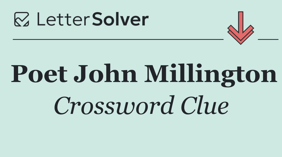 Poet John Millington