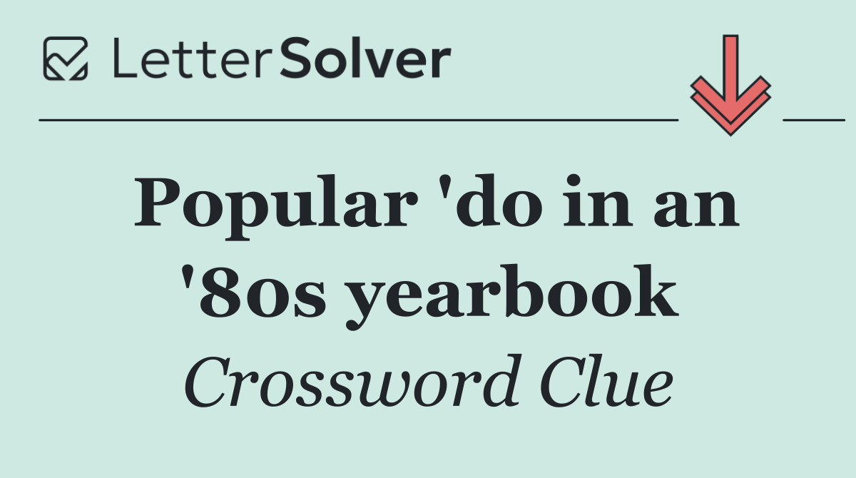 Popular 'do in an '80s yearbook