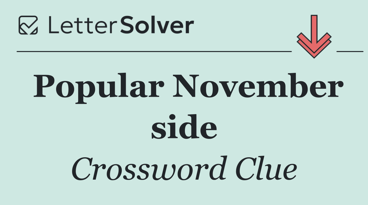 Popular November side