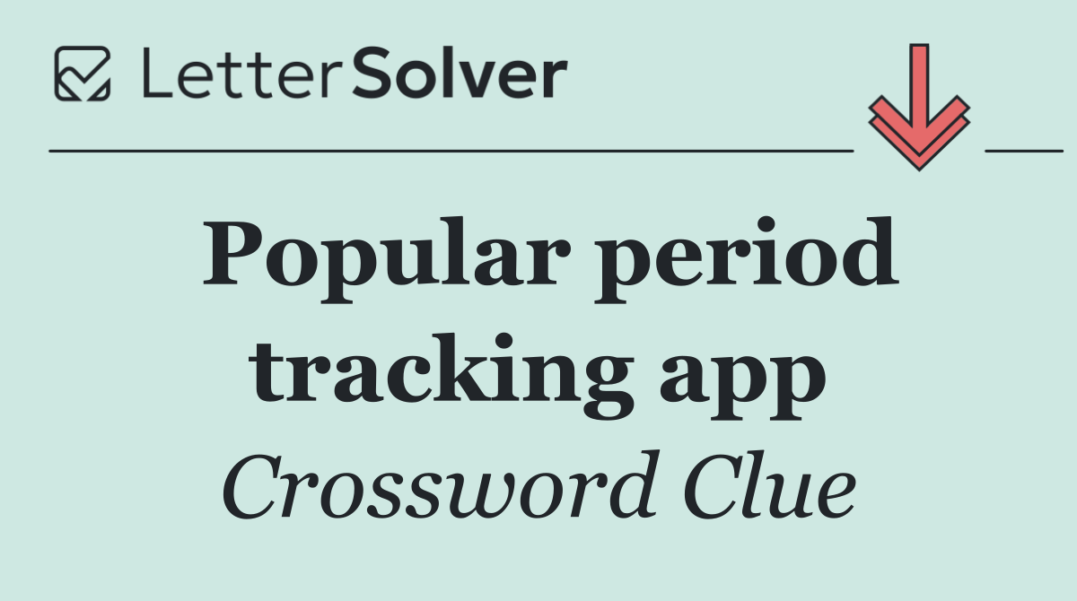 Popular period tracking app