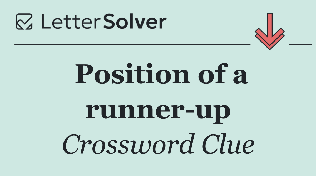 Position of a runner up