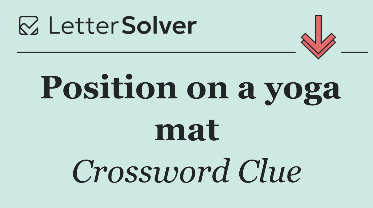Position on a yoga mat