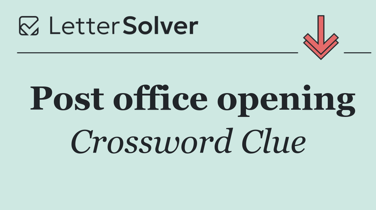 Post office opening