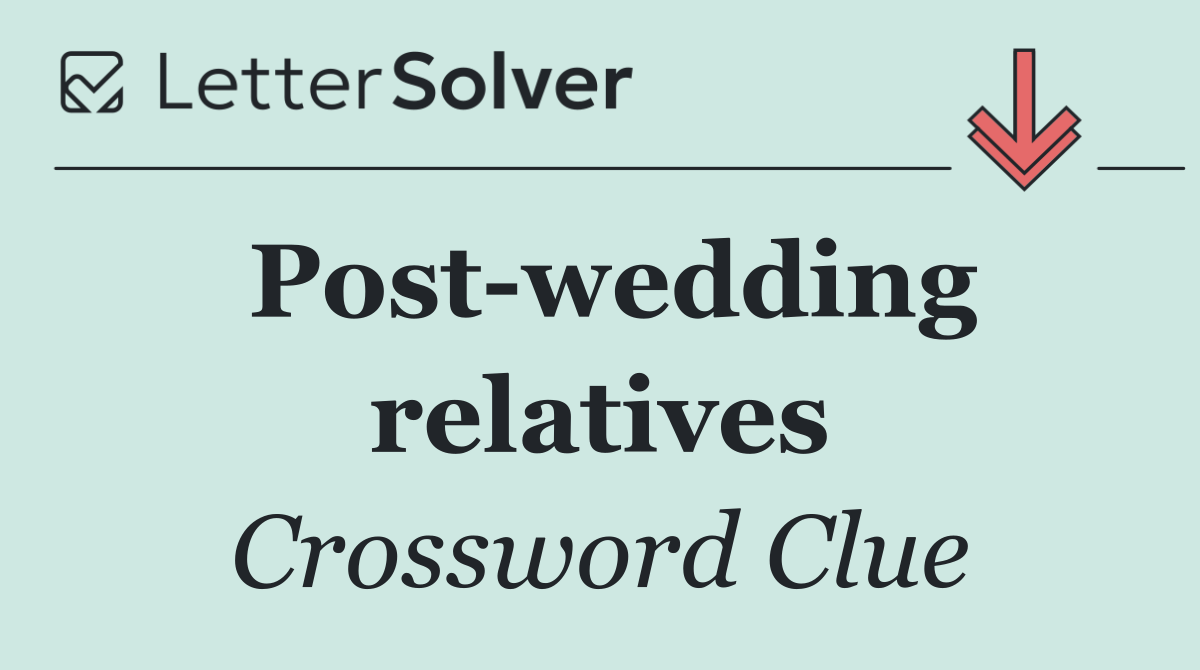 Post wedding relatives