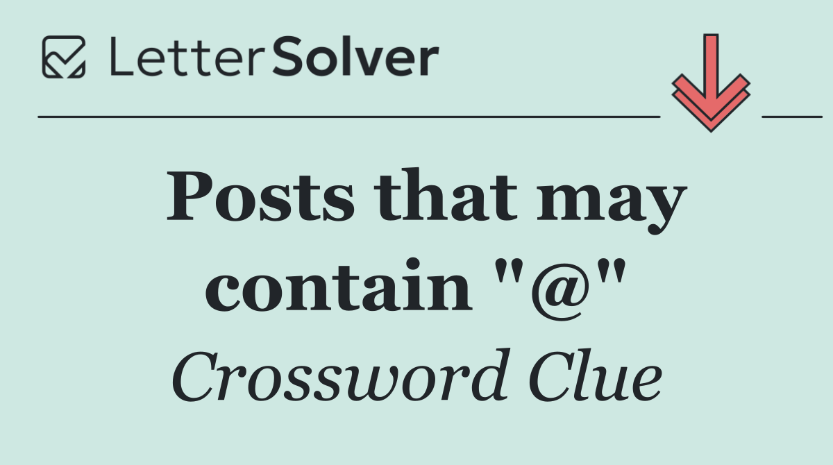 Posts that may contain "@"