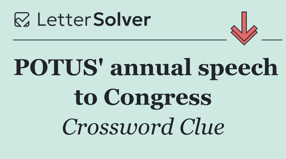 POTUS' annual speech to Congress
