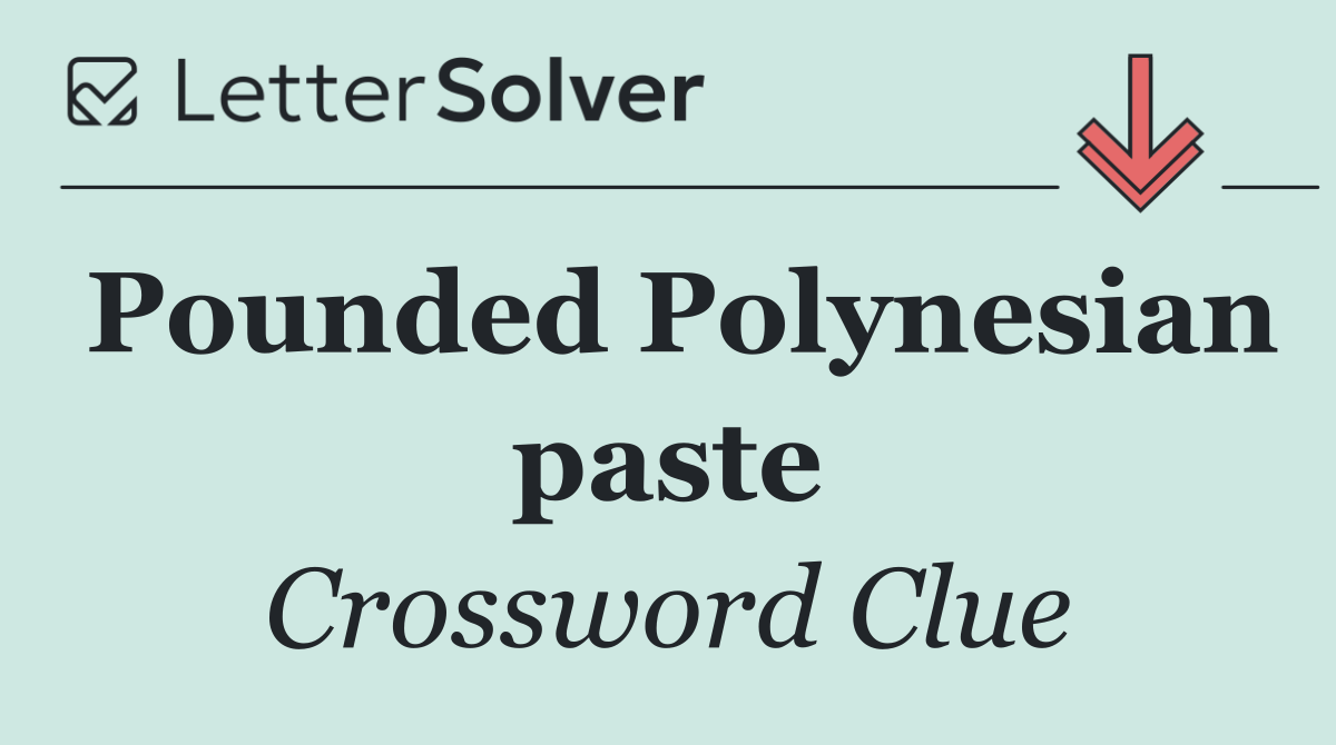 Pounded Polynesian paste