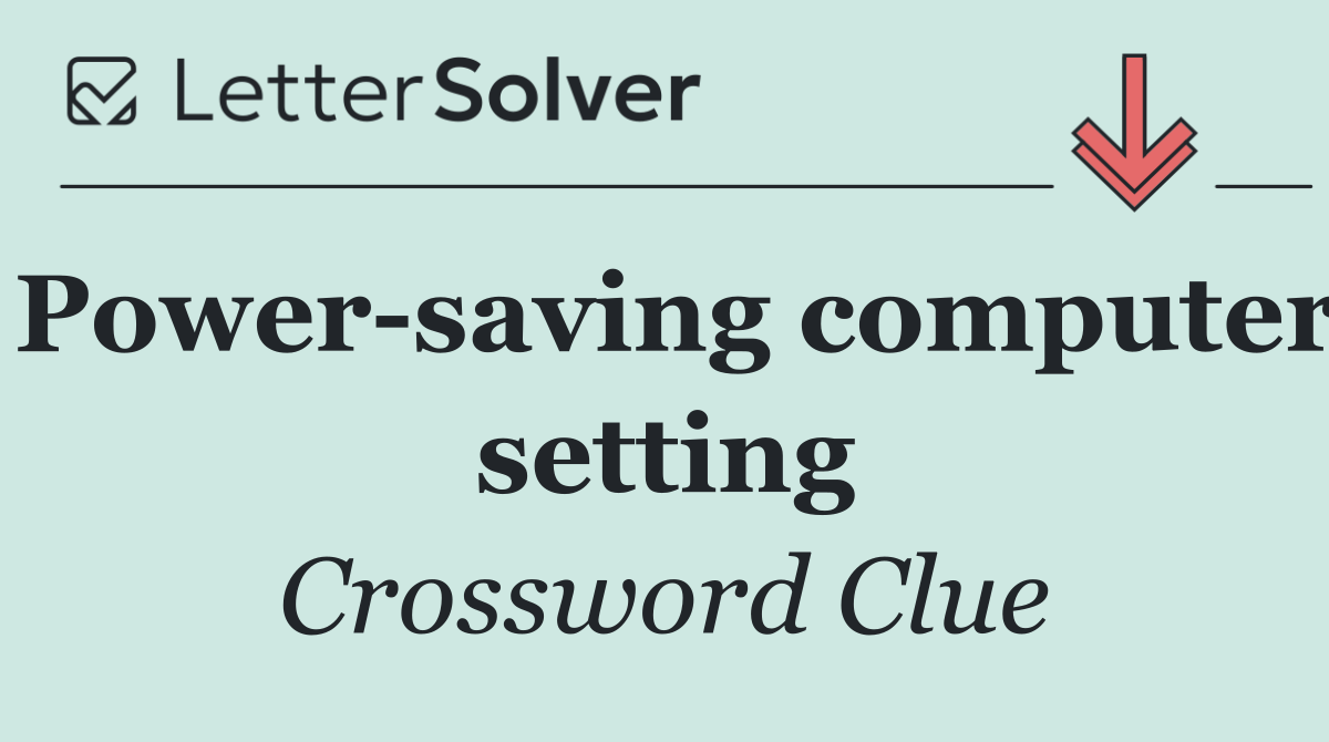 Power saving computer setting