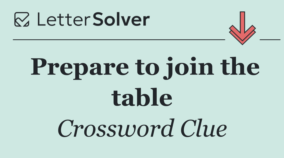 Prepare to join the table