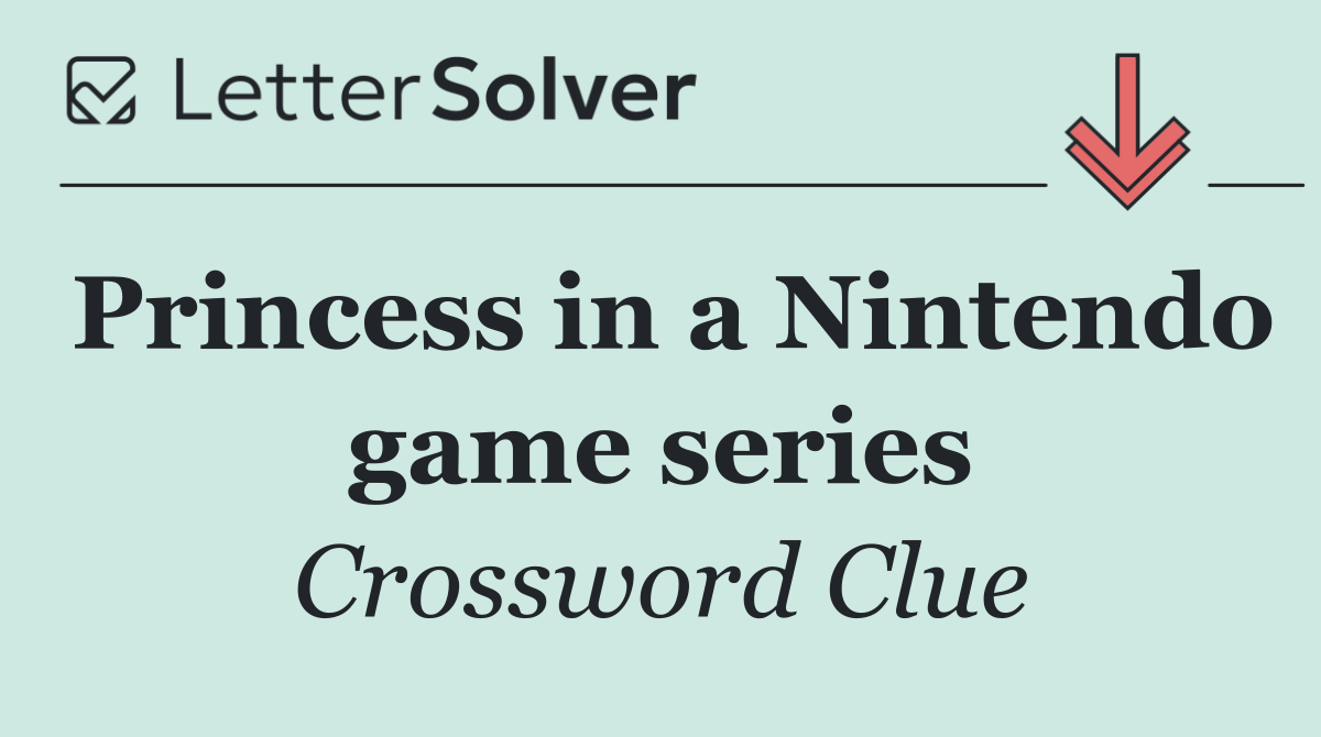 Princess in a Nintendo game series