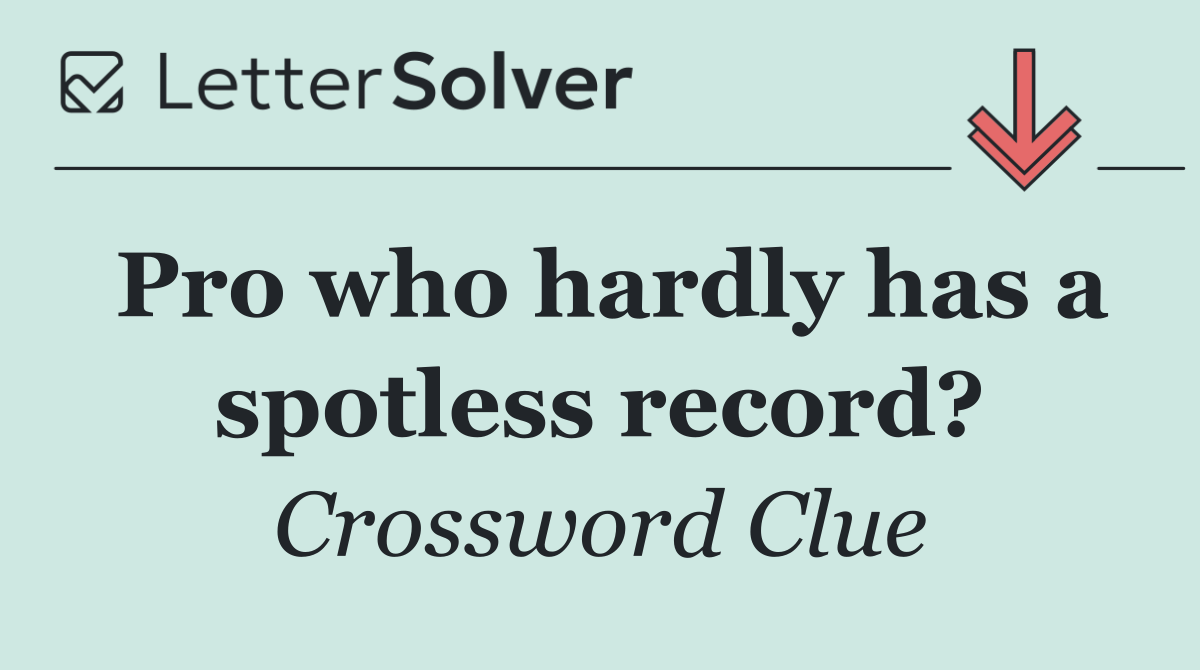 Pro who hardly has a spotless record?