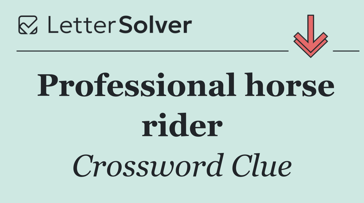 Professional horse rider