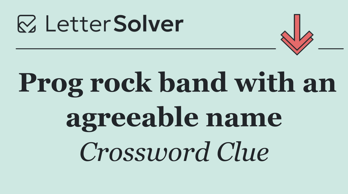 Prog rock band with an agreeable name