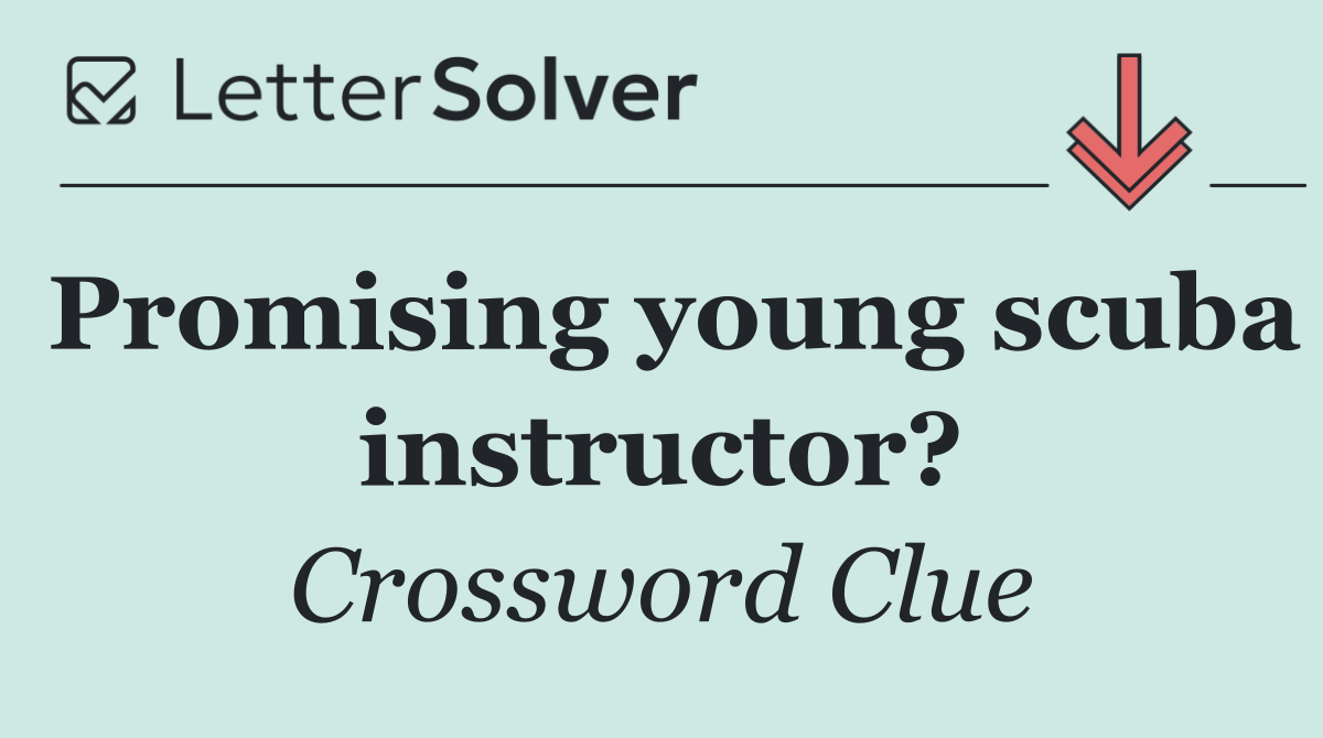 Promising young scuba instructor?