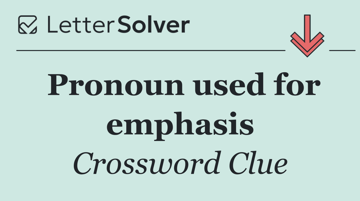 Pronoun used for emphasis