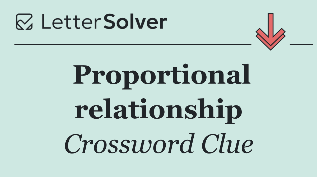 Proportional relationship