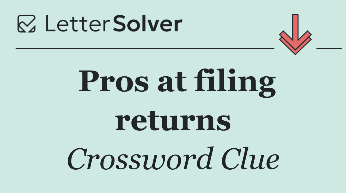 Pros at filing returns