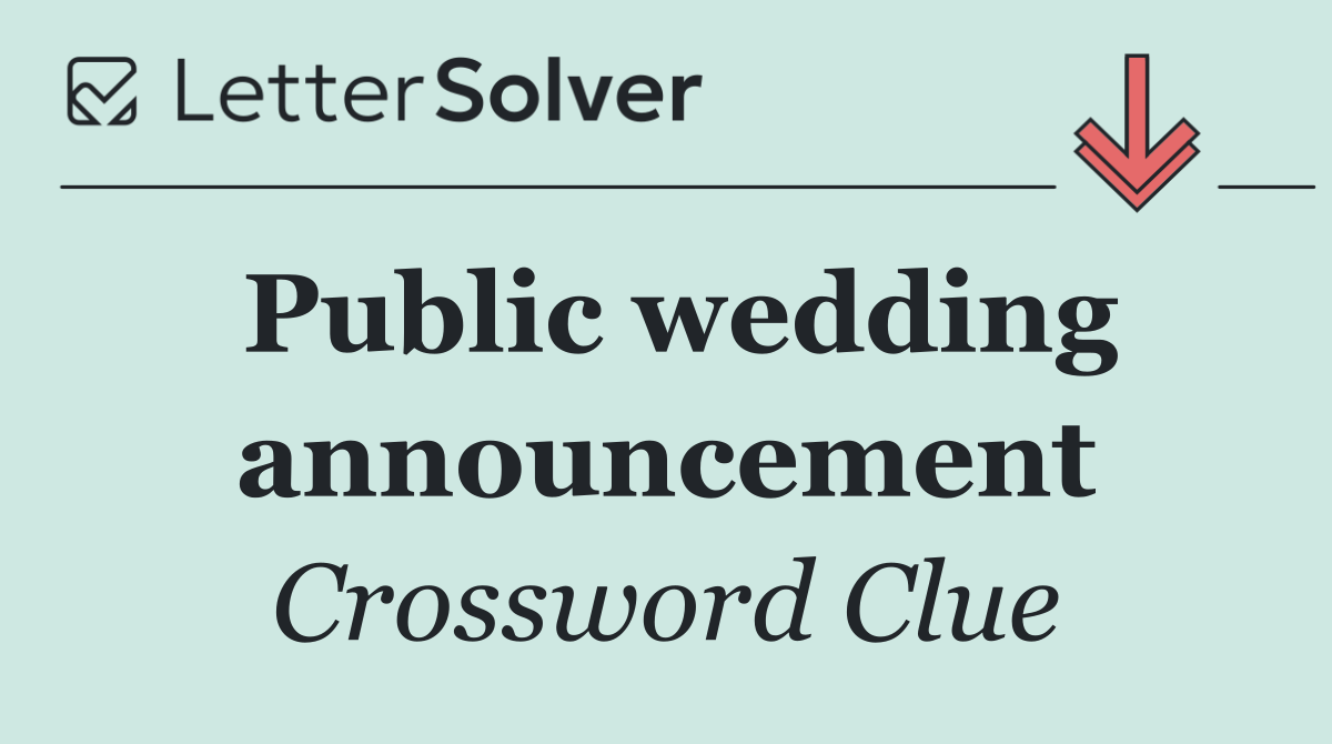 Public wedding announcement