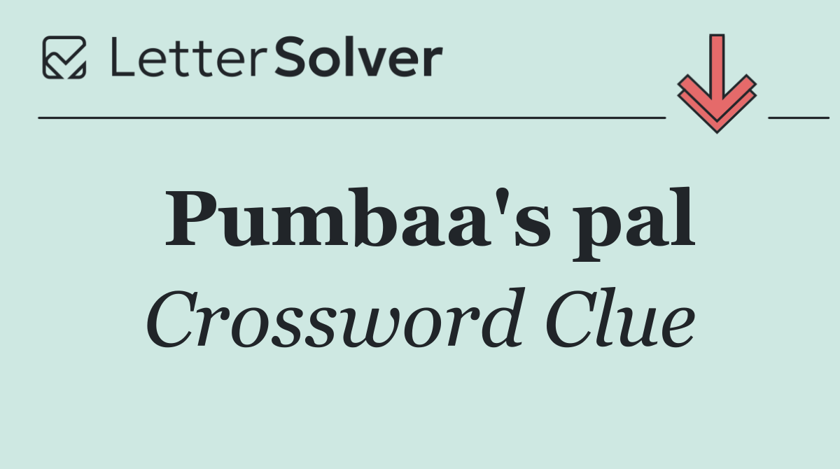 Pumbaa's pal
