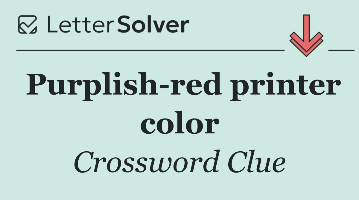 Purplish red printer color