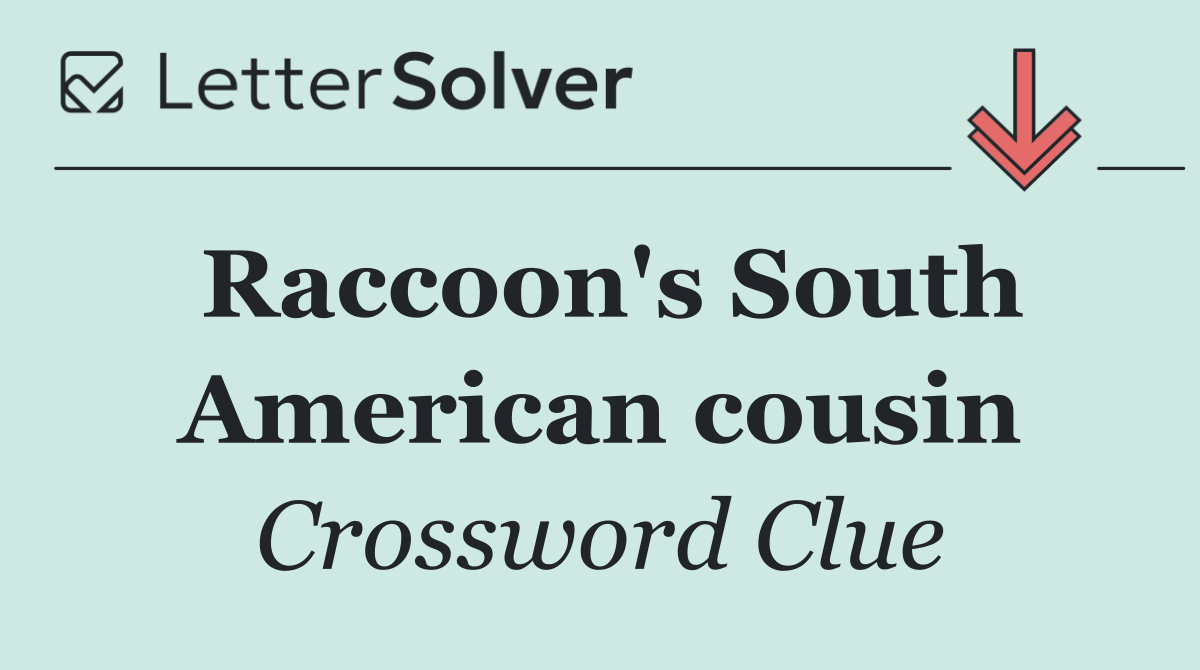 Raccoon's South American cousin