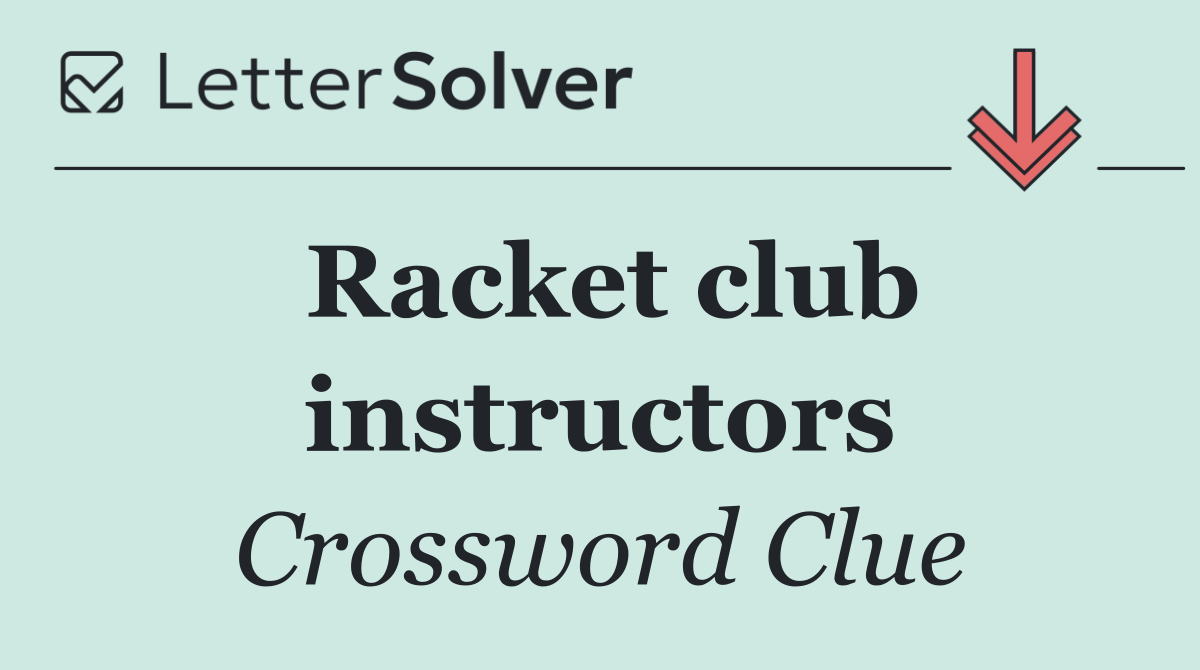 Racket club instructors