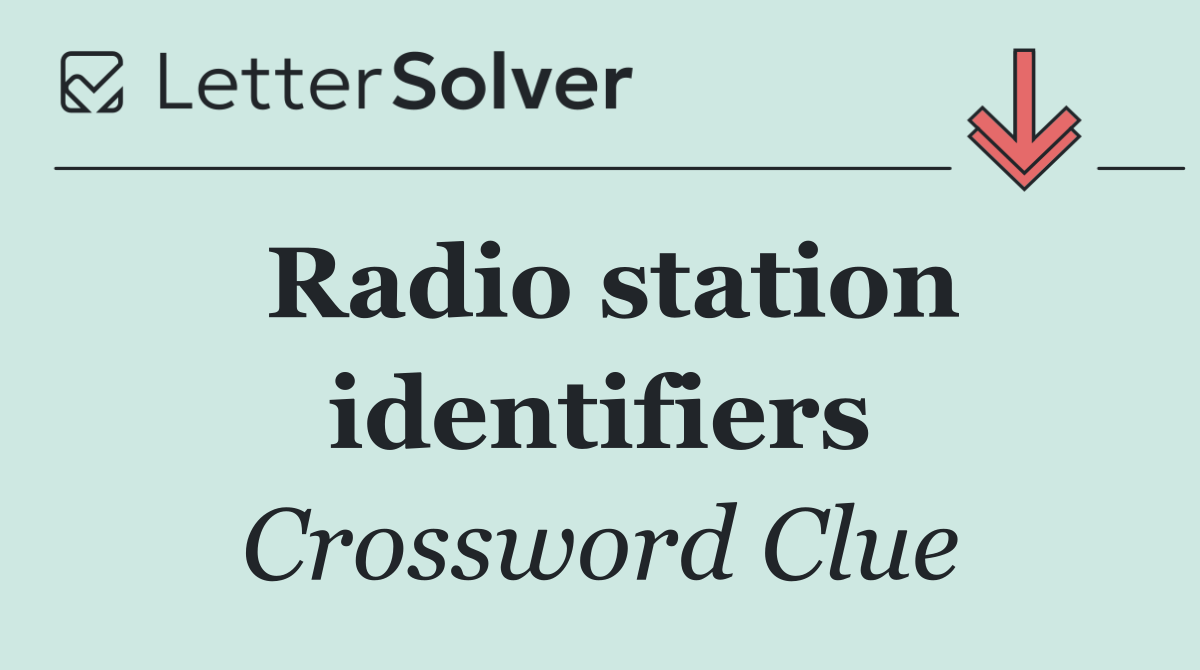 Radio station identifiers