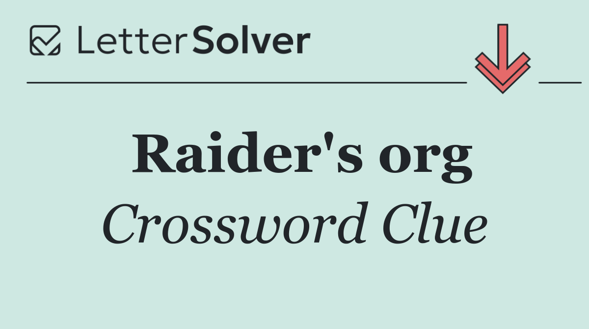 Raider's org