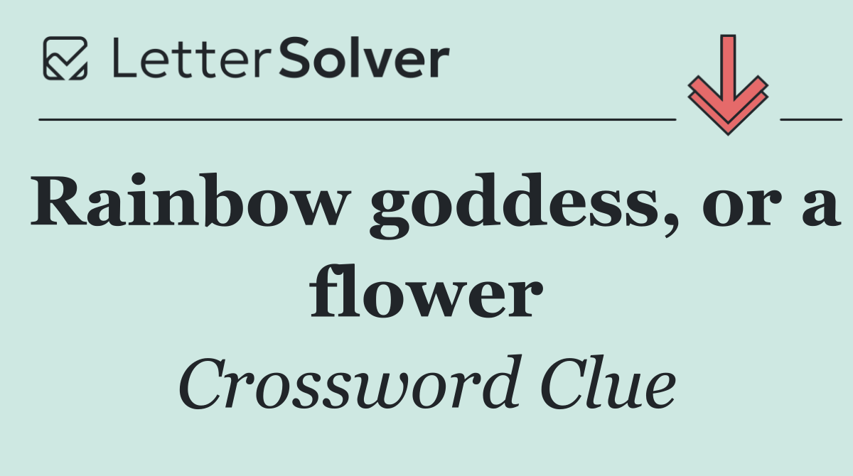 Rainbow goddess, or a flower