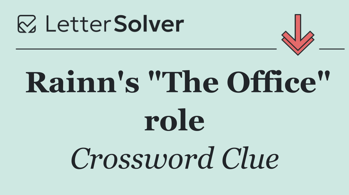 Rainn's "The Office" role