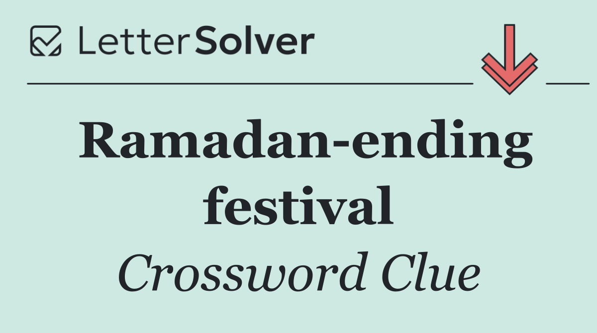 Ramadan ending festival