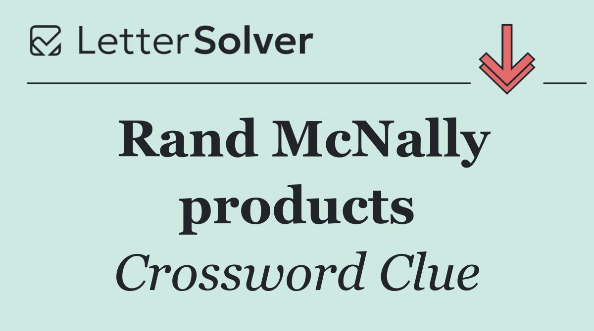 Rand McNally products