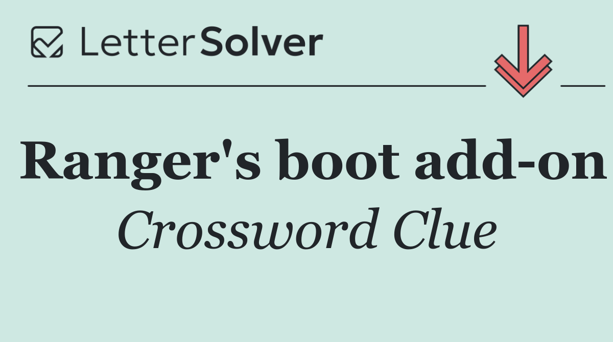 Ranger's boot add on