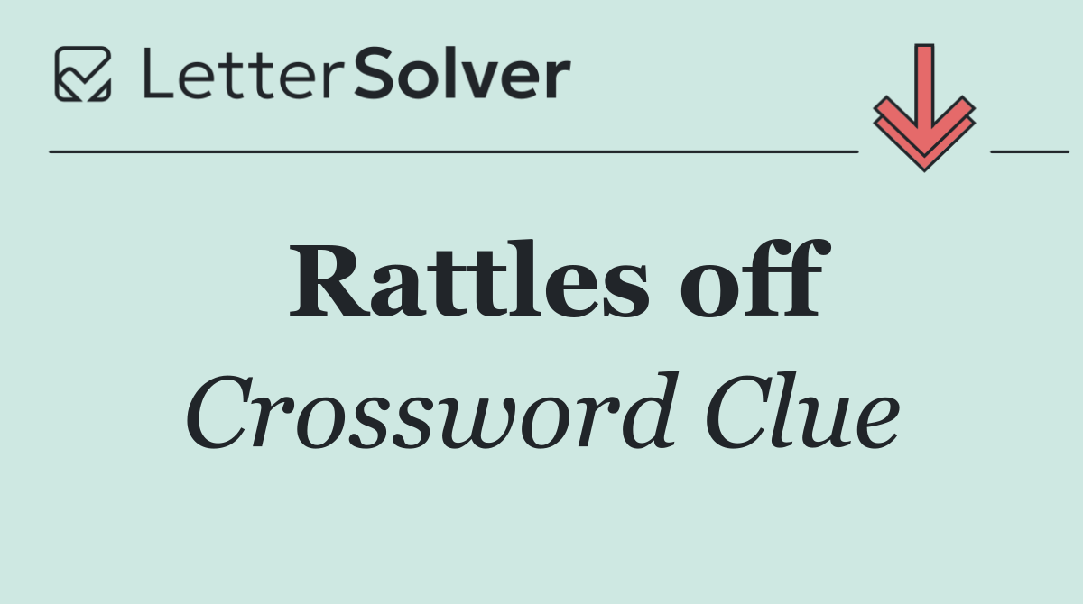 Rattles off