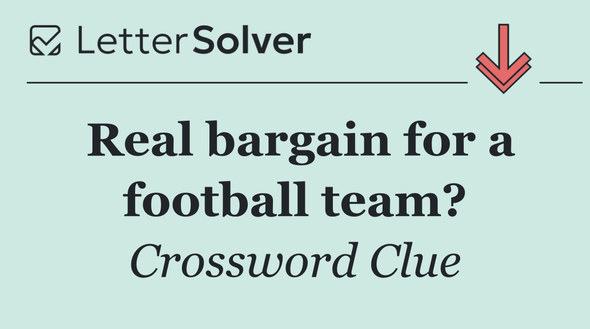 Real bargain for a football team?