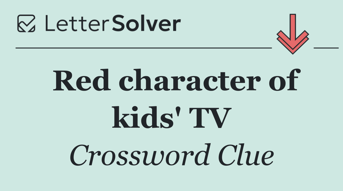 Red character of kids' TV