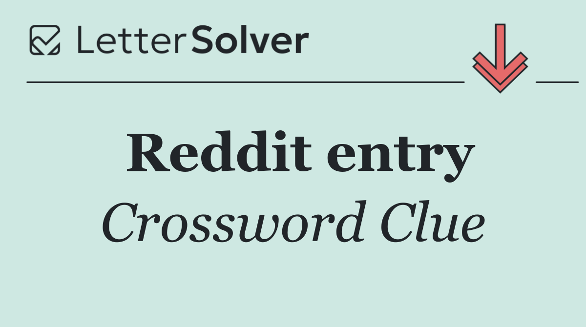 Reddit entry