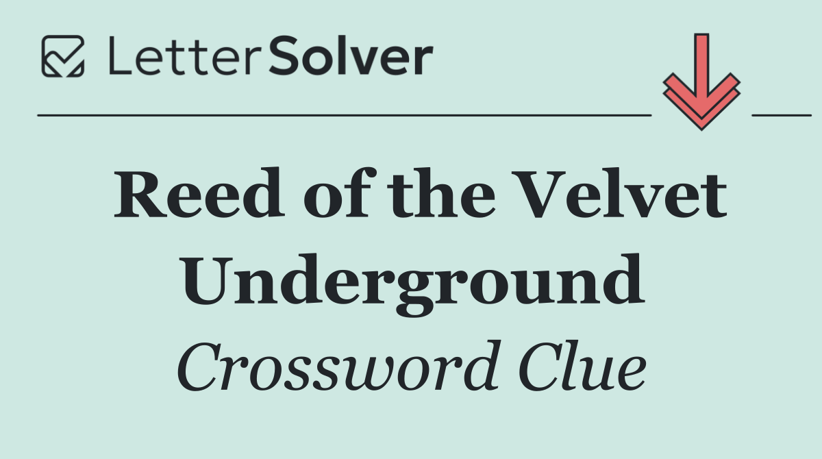 Reed of the Velvet Underground
