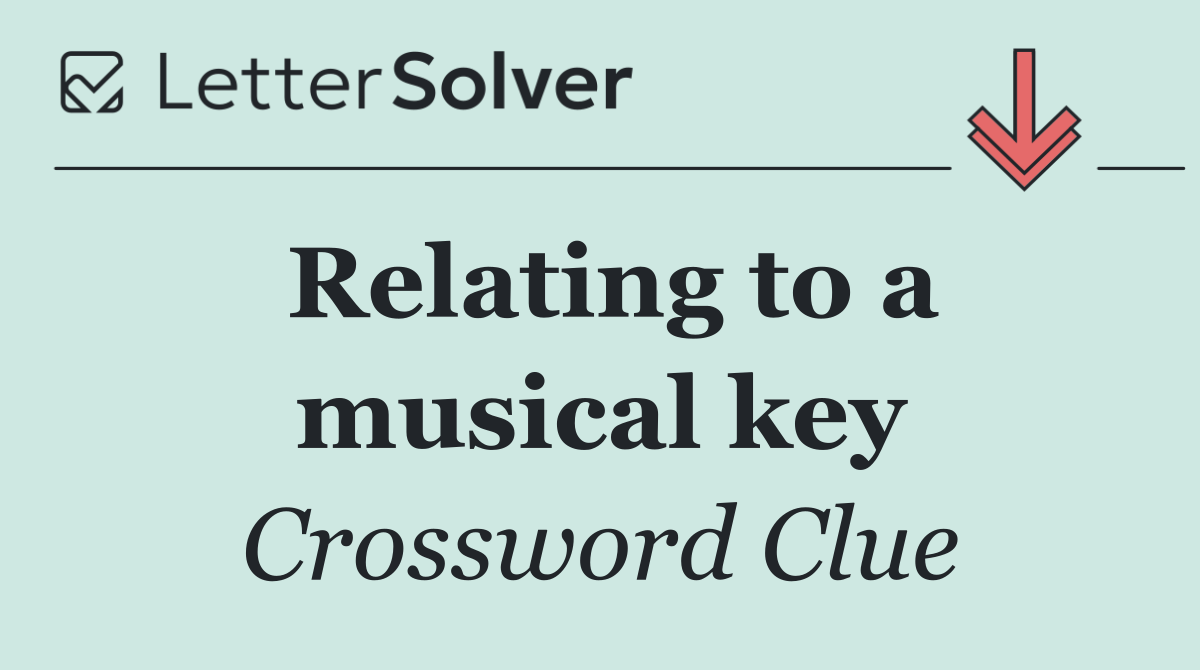 Relating to a musical key