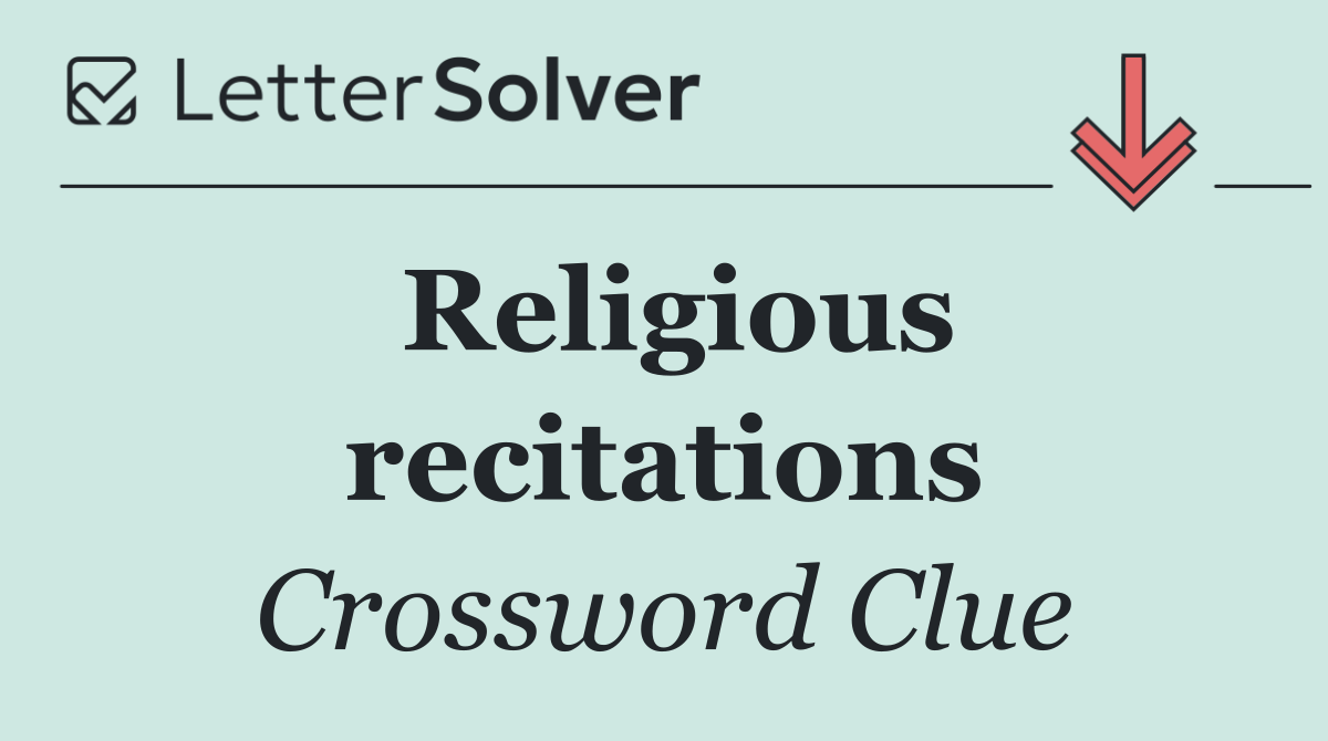 Religious recitations