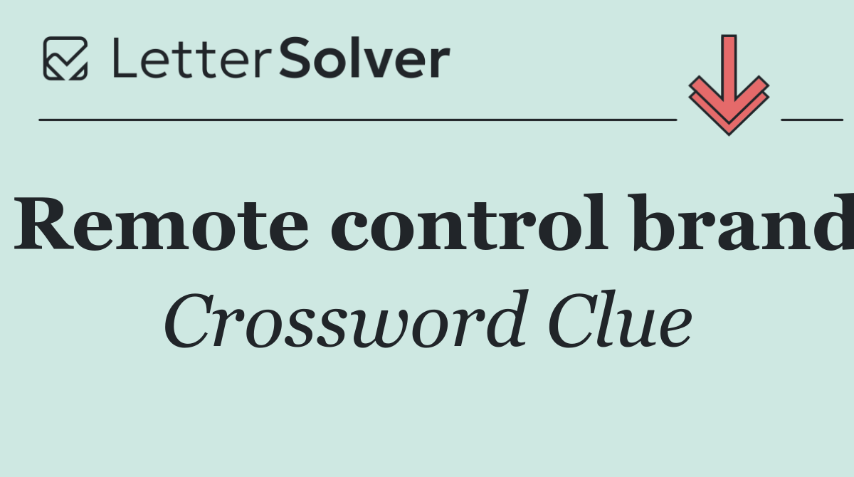 Remote control brand