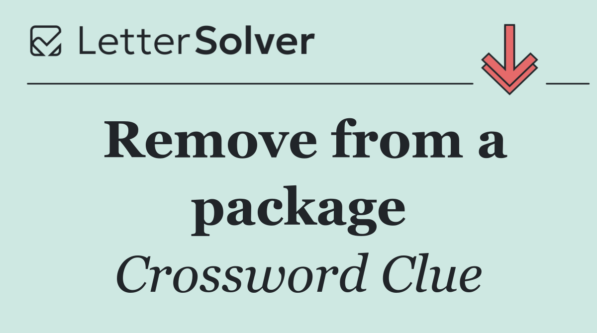 Remove from a package