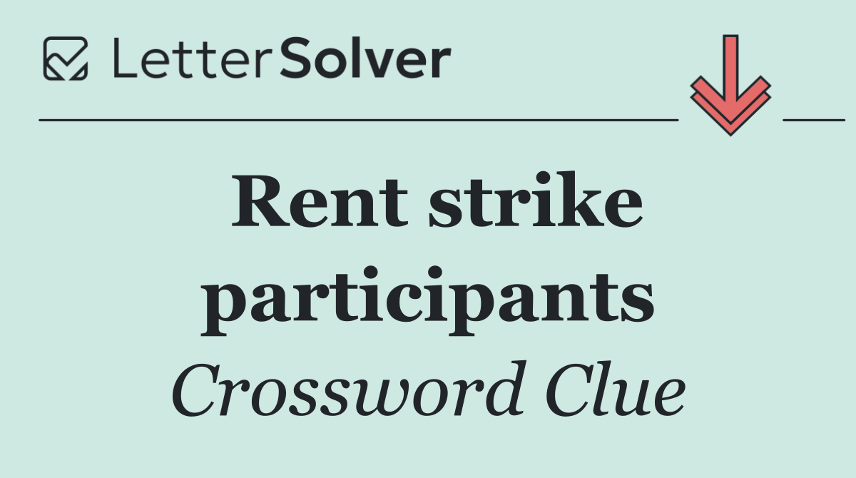 Rent strike participants