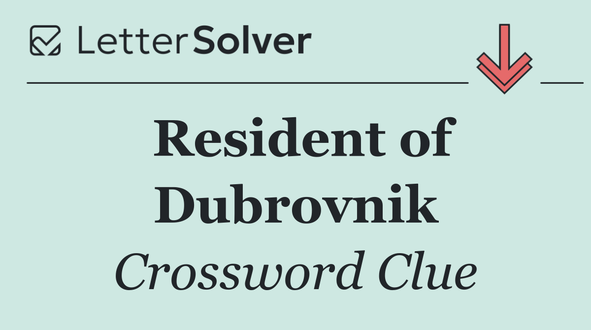 Resident of Dubrovnik