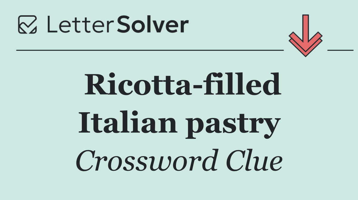 Ricotta filled Italian pastry