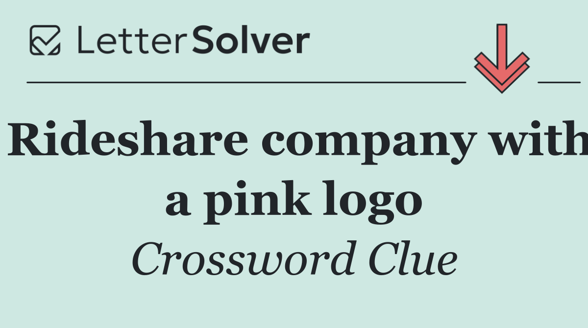 Rideshare company with a pink logo