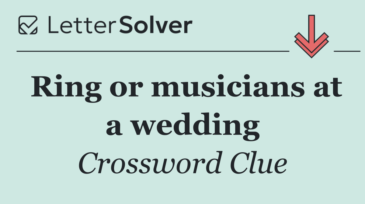 Ring or musicians at a wedding