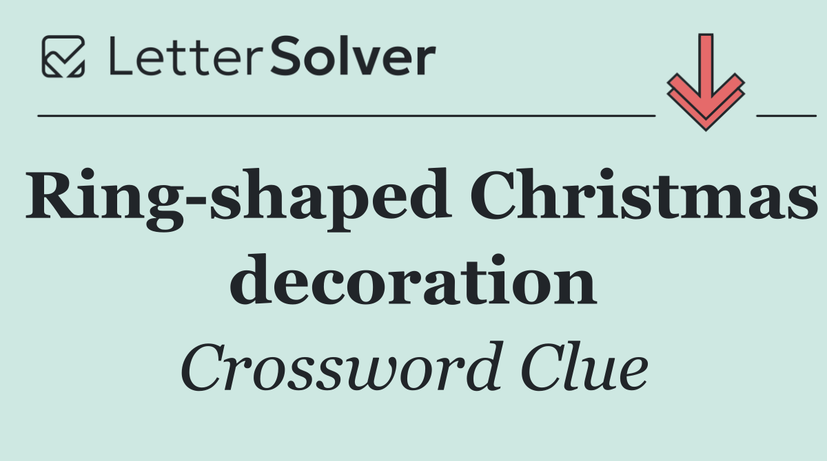 Ring shaped Christmas decoration